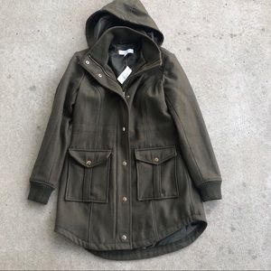 New York & Company | green coat // wool blend (xs)